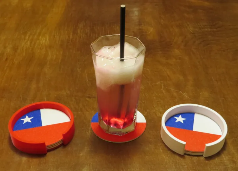 Posavaso Bandera de Chile (Chile Flag Coaster)