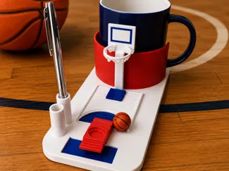Mini Basketball Desk Game Cup Holder | Pen Holder