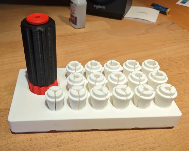 Gridfinity bin for drill holder 4x2x3