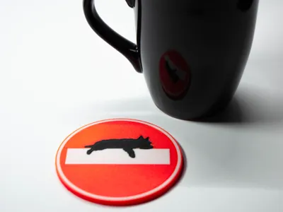 Street Art Yorkshire | Traffic Sign Drink Coaster