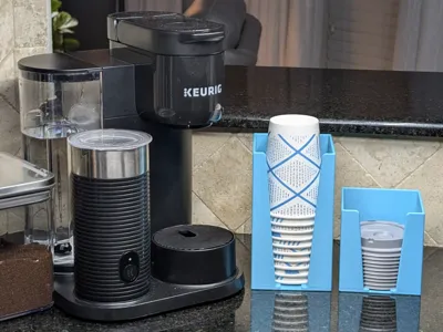 Coffee Cup & Lid Holders Stand