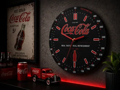 Interchangeable Wall Clock – Coca Cola Edition