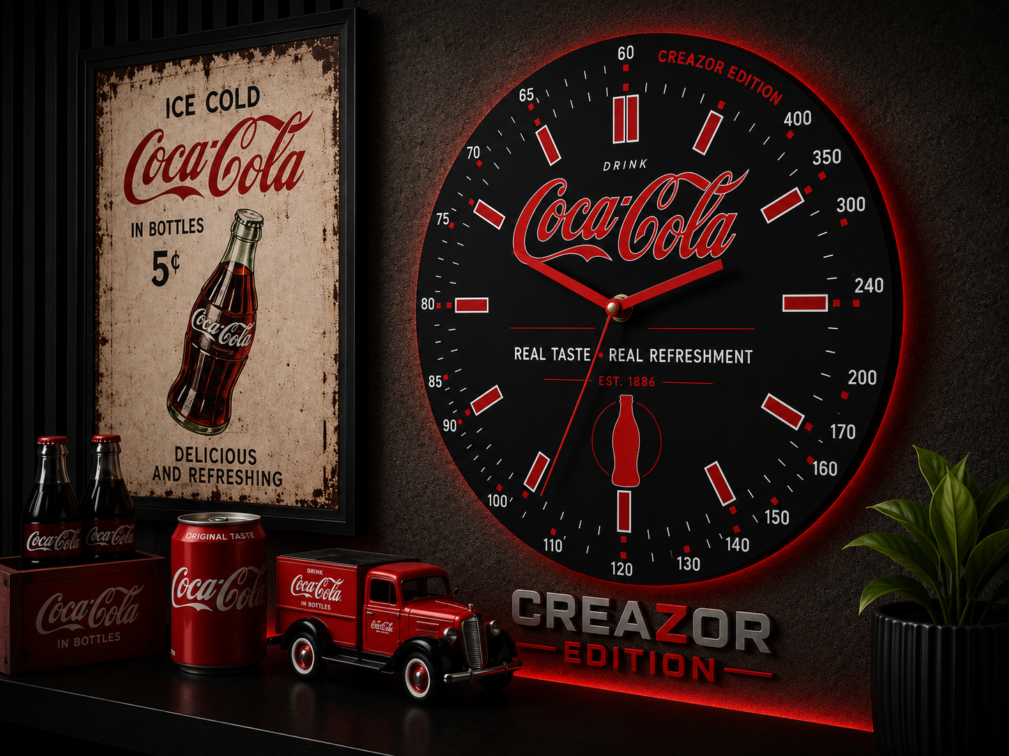 Horloge Murale Interchangeable – Édition Coca Cola