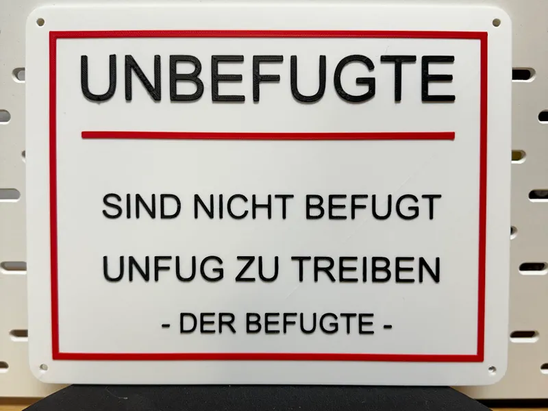 Warnung Schild Unbefugt 