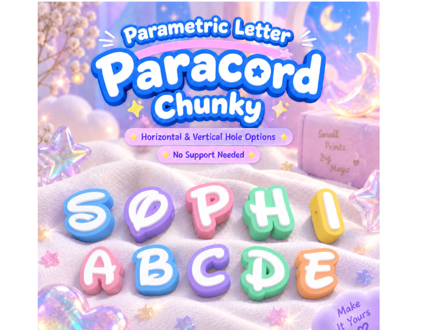 Disney Parametric Chunky Paracord Letter Charm - 1