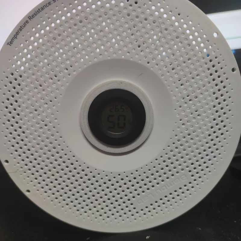 humidity meter for a Bambu Lab filament roll