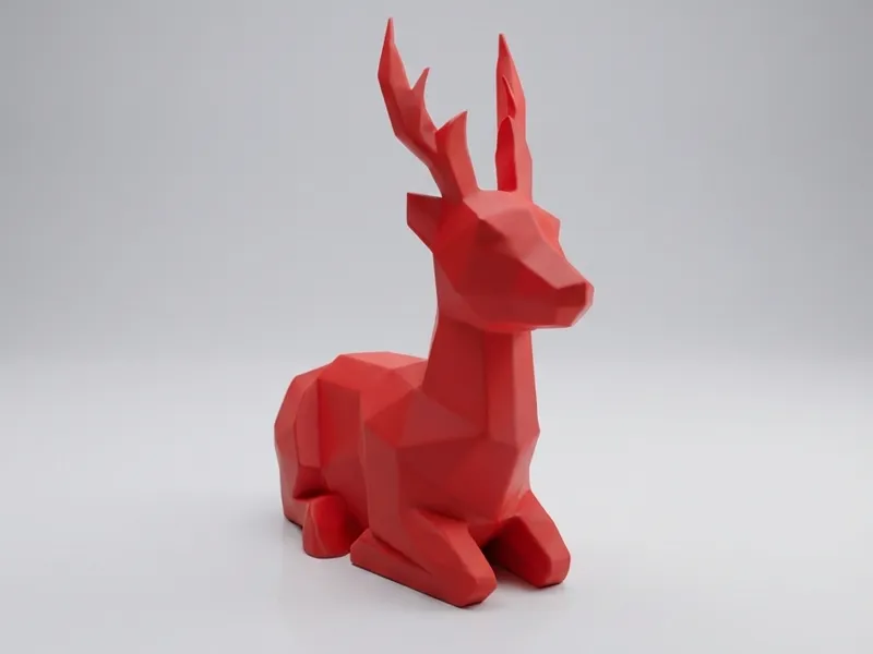Low Poly Sitting Deer