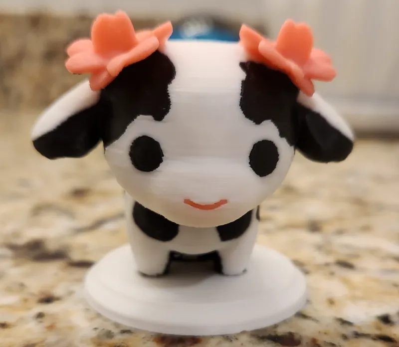 The Cutest of Cute Baby Cow with Flowers