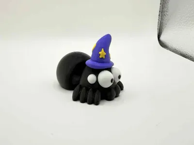 Cute Tiny Flexi Halloween Witch Spider!