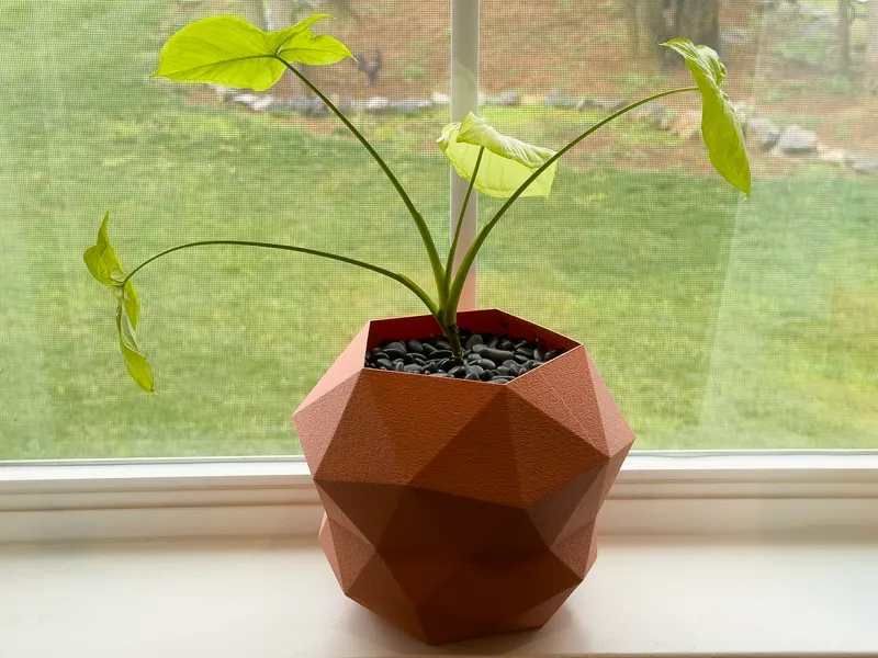 Faceted Icosphere Plant Pot
