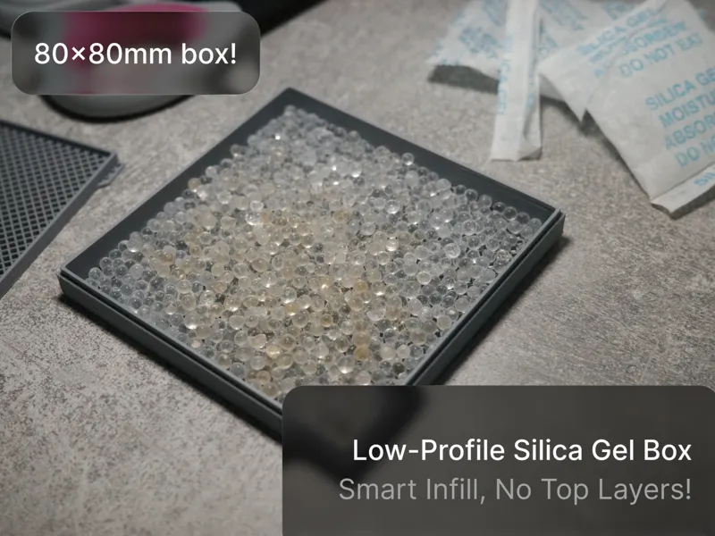 Low-Profile Silica Gel Box – No Top Layers!