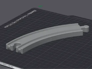KYZ Train Tracks - Curve with built-in Support