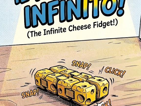 Infinite Cube Fidget - Articulated Cheese Infinity - 3D printed Other Toys & Games, in stock in India