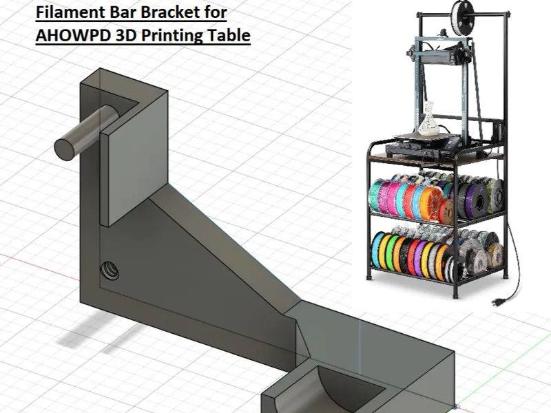 Bar Bracket for Amazon AHOWPD 3D Print Table