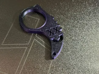 Keyrambit Keychain happy face ironing