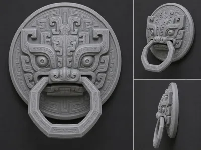Ancient taotie door knocker
