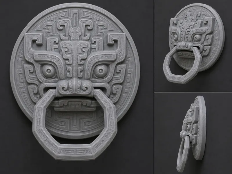 Ancient taotie door knocker