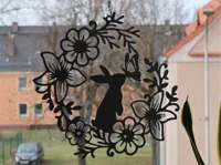 Lapin de Pâques — déco murale fleurie — photo 2