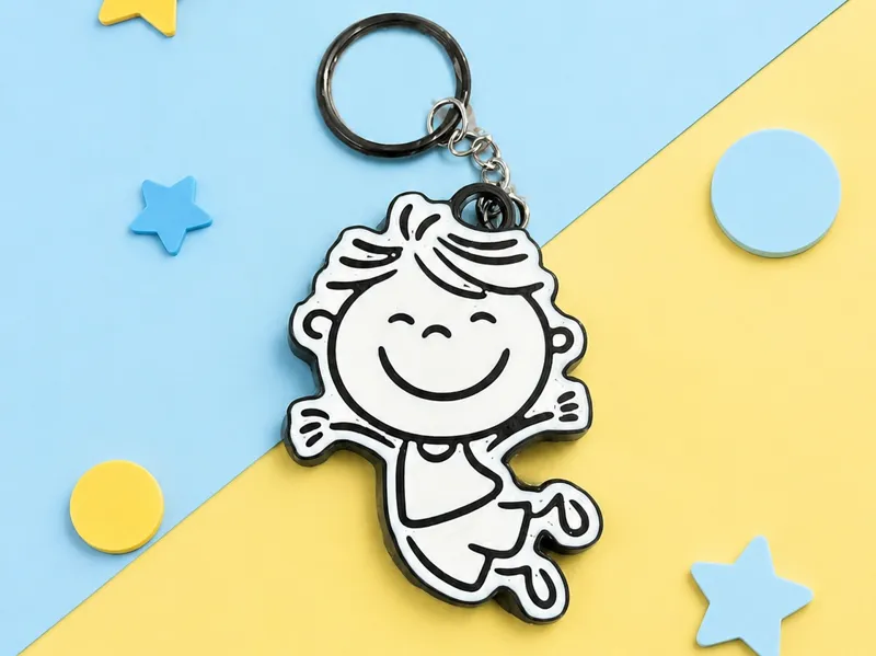 cute happy keychain