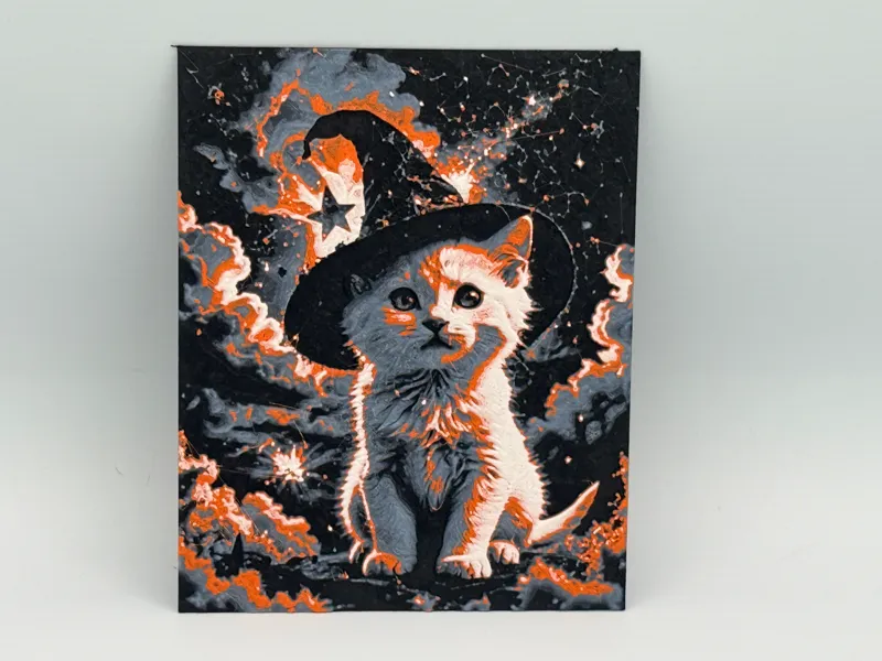 Witchy Halloween Cat Hueforge