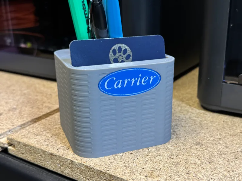 HVAC Carrier AC Pen Holder & Business card holder