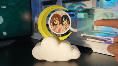 Moon in the Clouds - Magnetic Rotating Badge Display Stand