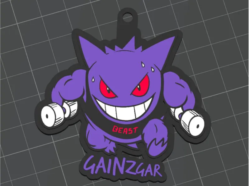 Gengar aka Gainzgar Keychain
