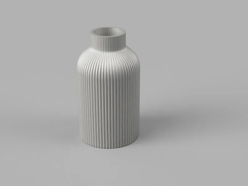 Vase mit Wellen