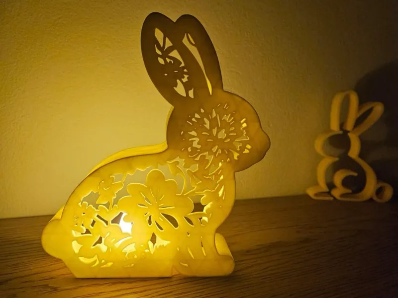 Easter Bunny Light Candle decor rabbit lamp LED