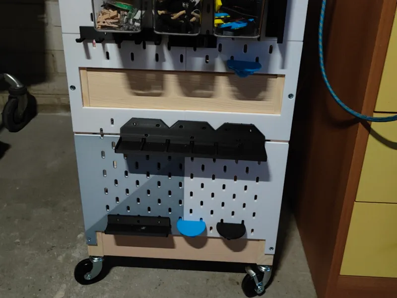 Skadis for Ikea Loshult trolley
