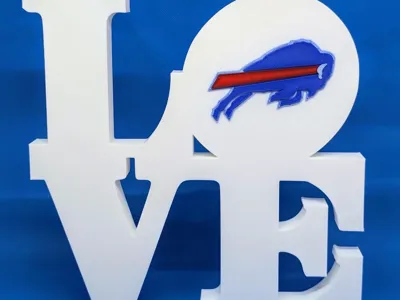 NFL Buffalo Bills Love Park Sign  (Multi colored)