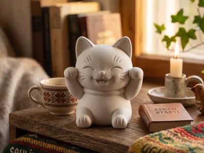 Charming Smiling chibi cat
