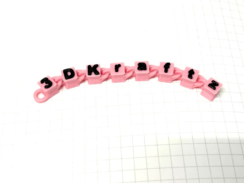 Customizable Fidget Link Name Keychain