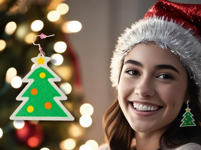 Christmas tree earrings