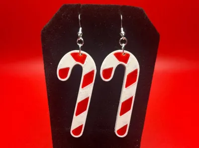 Candy cane earrings