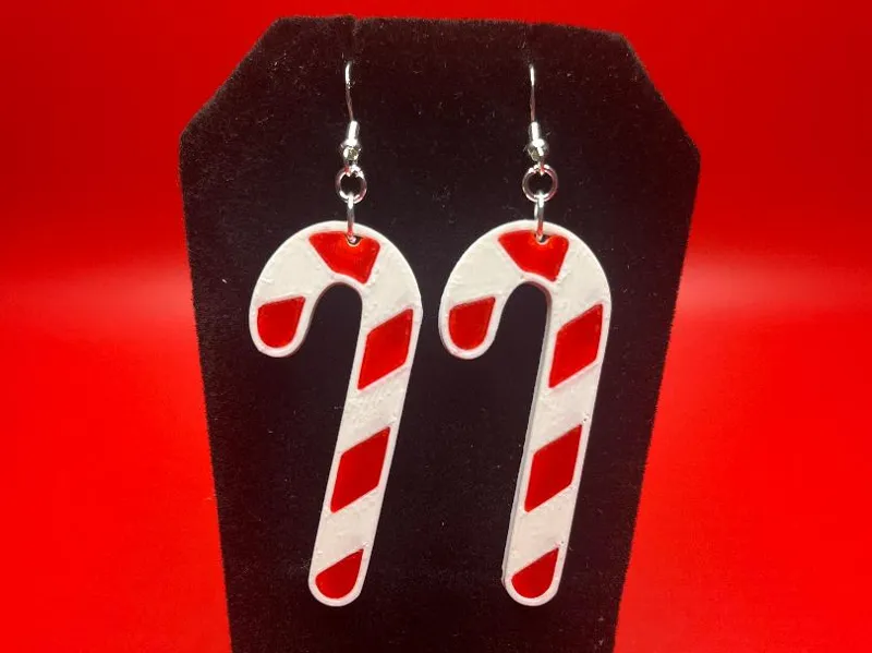 Candy cane earrings