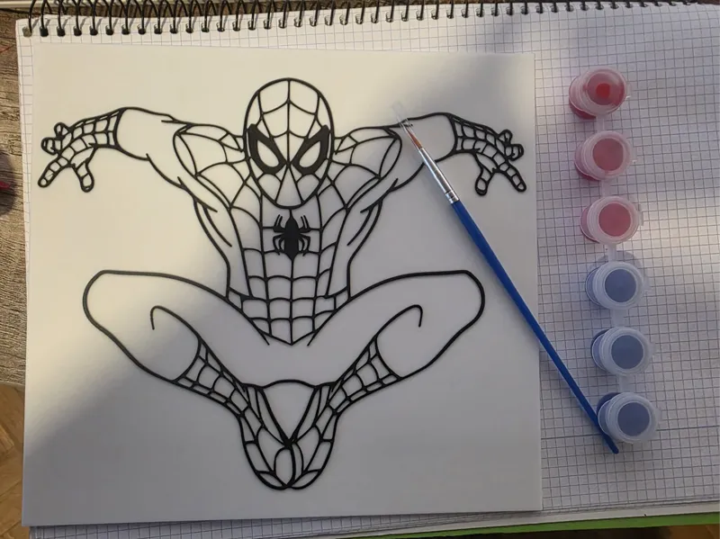 Lámina para colorear Spiderman