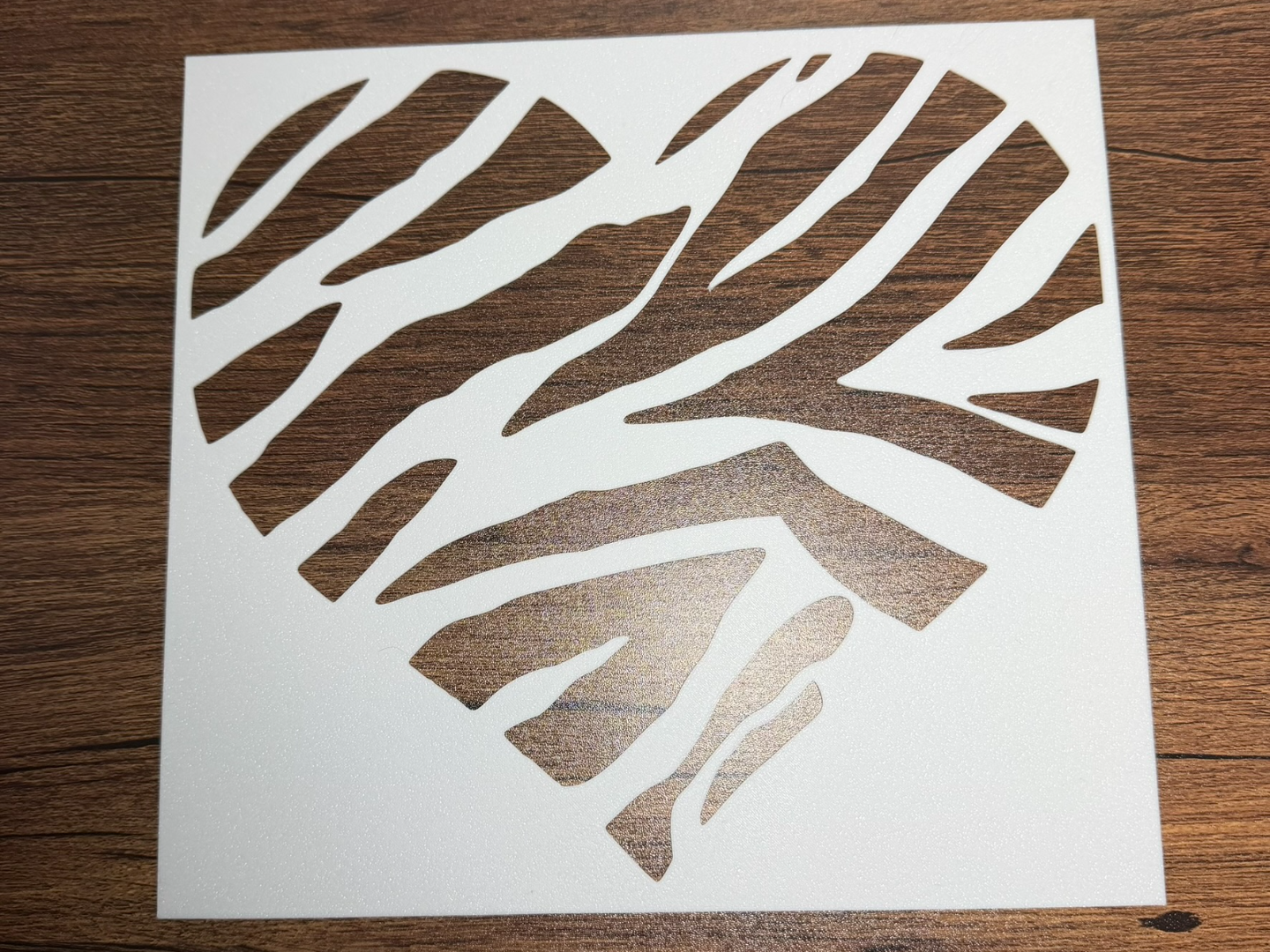 Zebra Print Heart Stencil 3D model