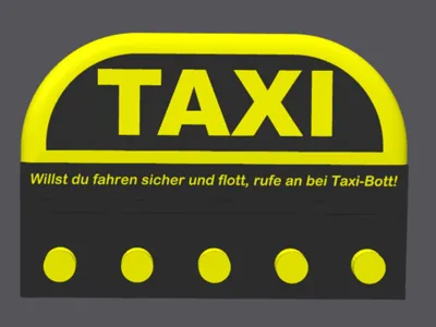 Taxi Sign Key Rack + Shopping Cart Token