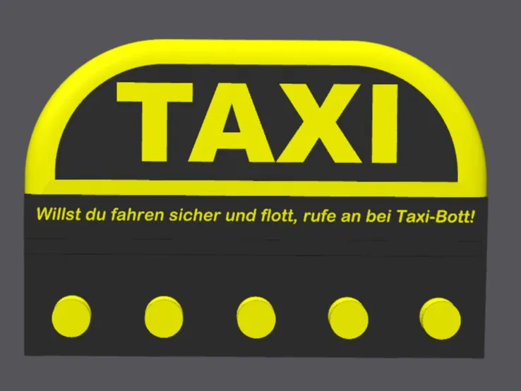 Taxischild Schlüsselbrett + Einkaufschip