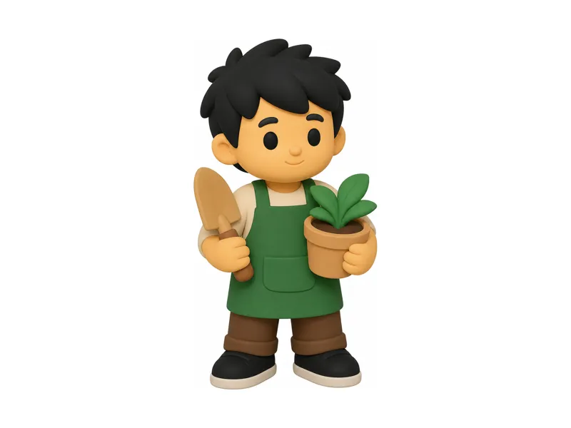 Gardener Pal Mini Figure - Cute Desk Collectible