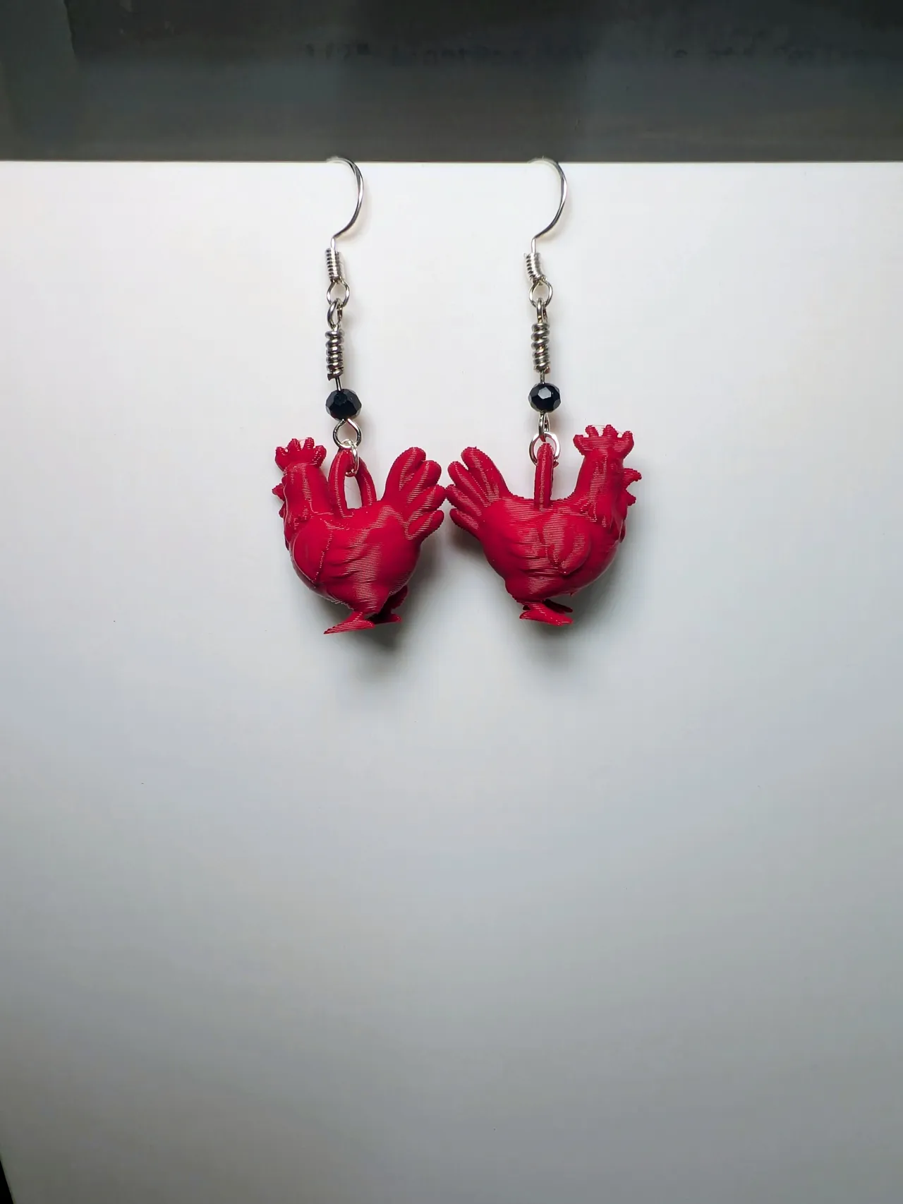 Rooster Earrings view 2