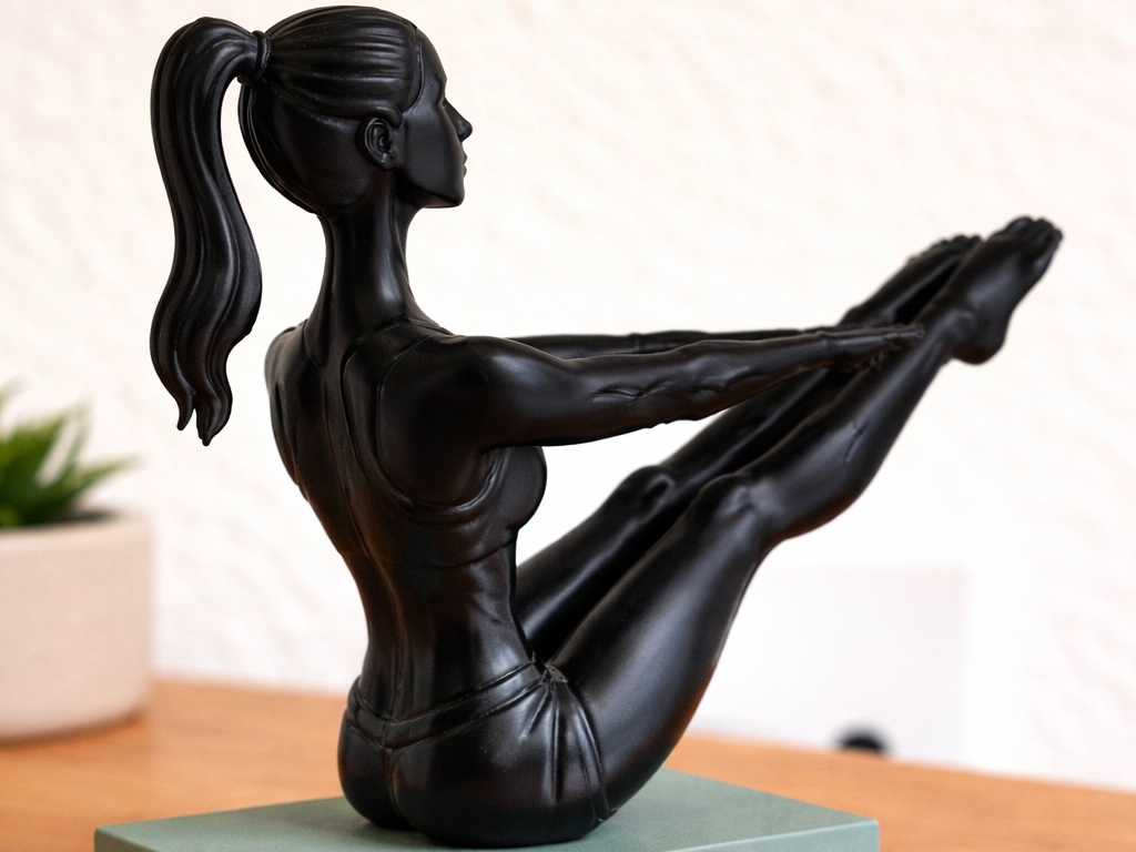 Pilates Woman Sculpture/Fitness Figurine, Yoga 