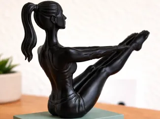 Pilates Woman Sculpture/Fitness Figurine, Yoga 