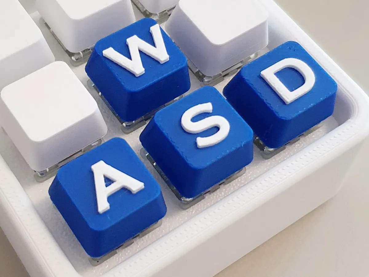 WASD keycaps for gaming by DC93 MakerWorld: Download Free 3D Models