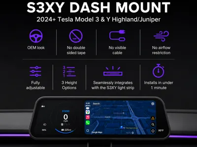 S3XY Dash Mount - 2024-26 Tesla Highland & Juniper