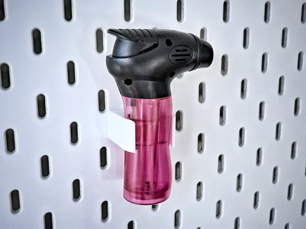 Butane Lighter Holder for IKEA Skadis - 30mm grip - Free 3D Print Model