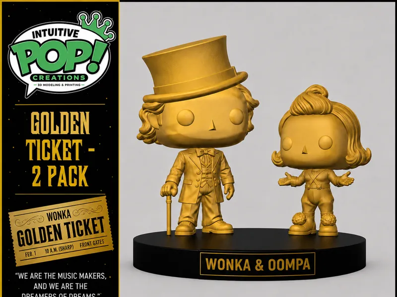 WONKA & OOMPA GOLD COMPLETE - 2 PACK
