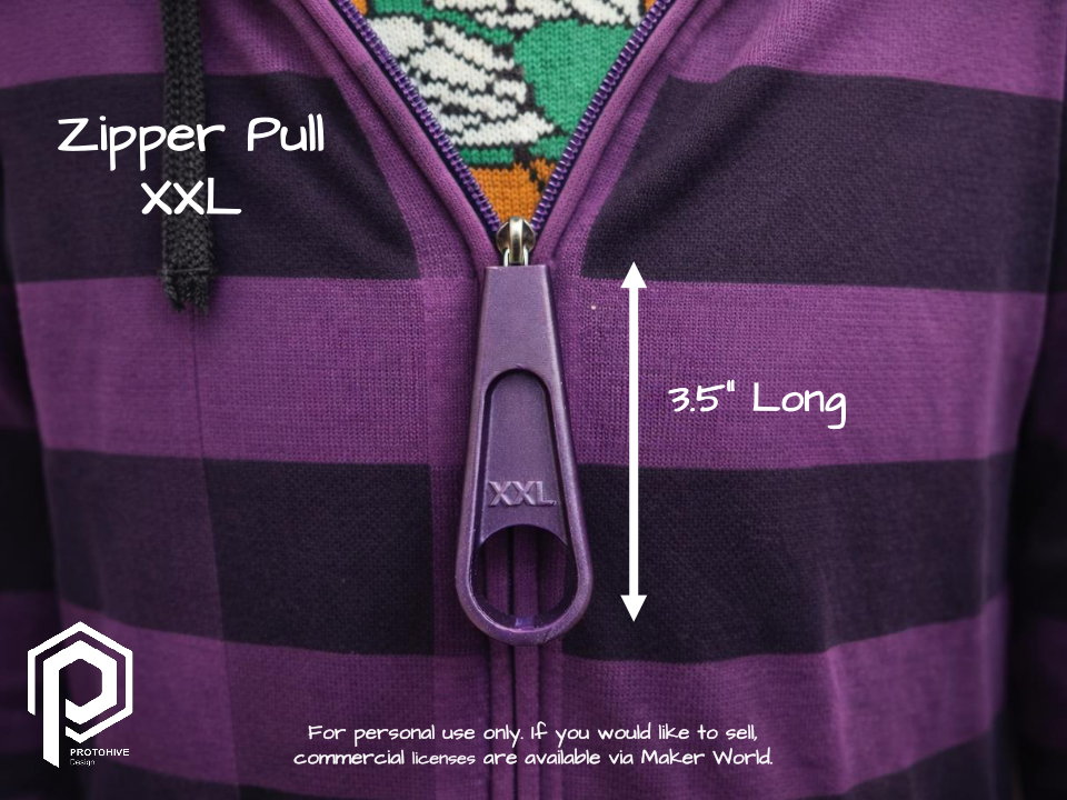 XXL Zipper Pull Replacement - Standard Paperclip