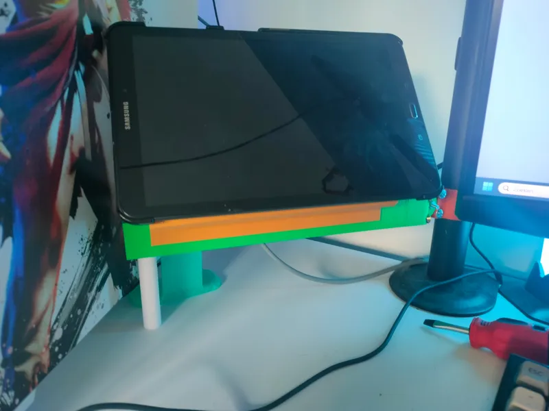 tablet stand on monitor arm